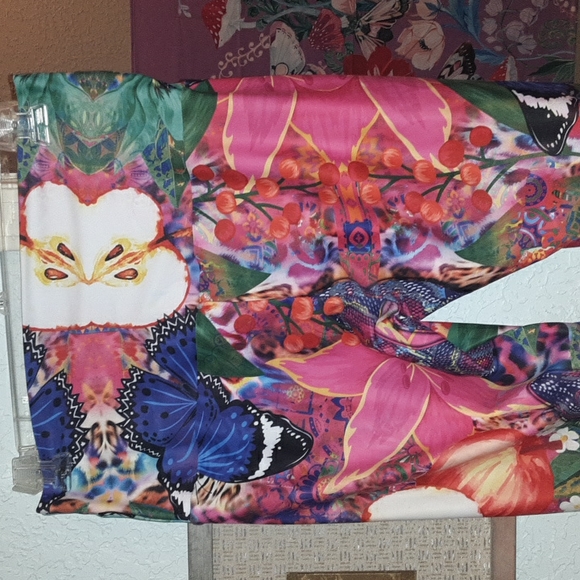 Womens xl tropical floral snake print - Picture 8 of 12